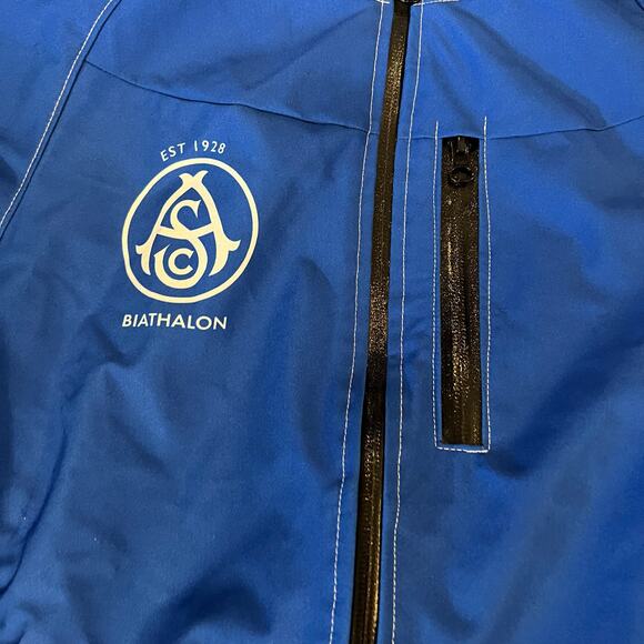 Podium Wear Jacket Womens Medium Biathalon ASC Zip Performance Blue Coat - Picture 2 of 8